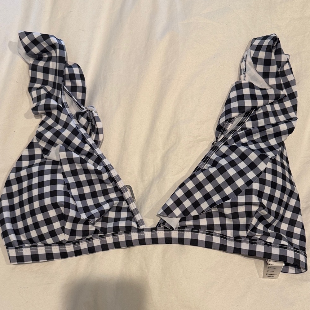 Gingham Checkered Bikini Top